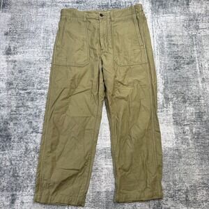 Madewell Pants Adult Fits 33x26 Garment Dyed Relaxed Straight Military Crop READ